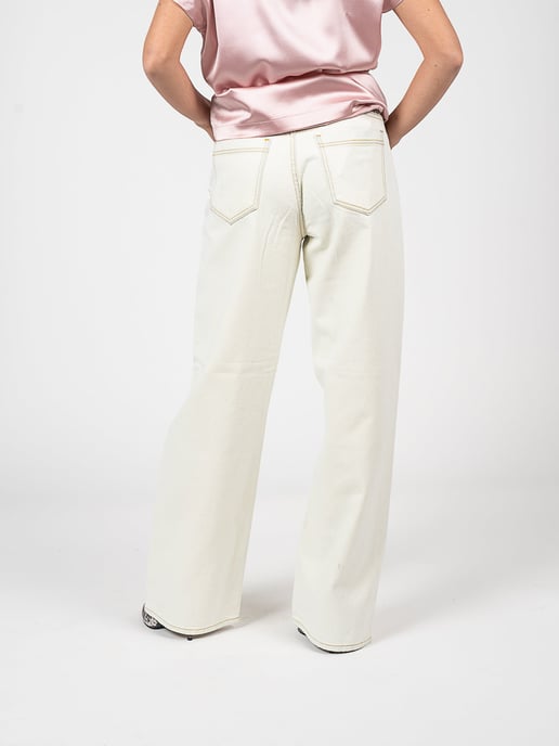 Pinko Pantalones Forbita de mujer Blanco - Image 5