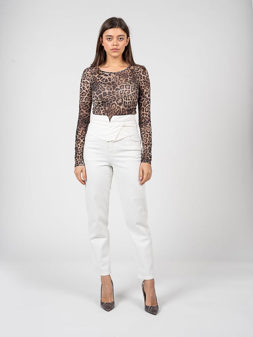 Pinko Pantalones Samantha de mujer Blanco - Image 2