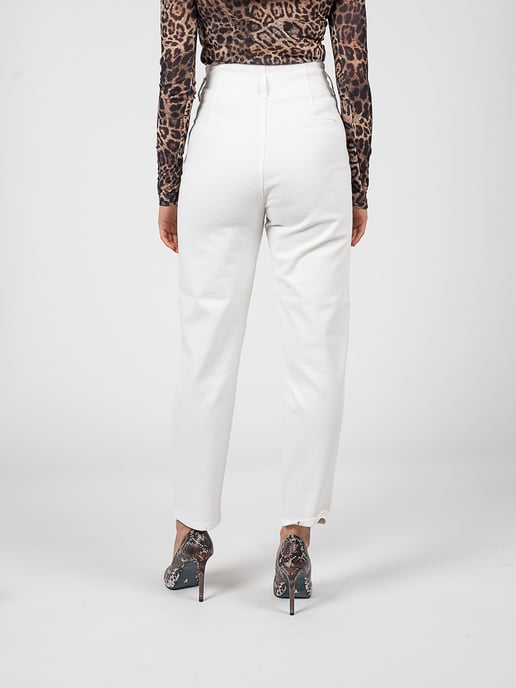 Pinko Pantalones Samantha de mujer Blanco - Image 5