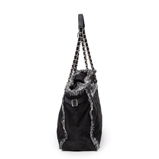 Horizontal Tweed Fringe Chain Tote  Bolso bandolera - Image 4