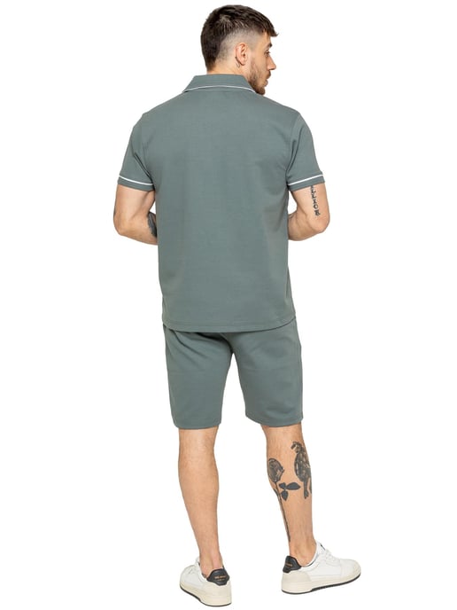 Enzo | Camisa de Manga Corta con Detalles en Piping para Hombre - Image 4