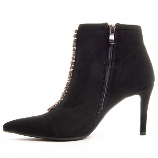 Bota de Tobillo con Tacón Montevita Pedrería Negra - Image 4