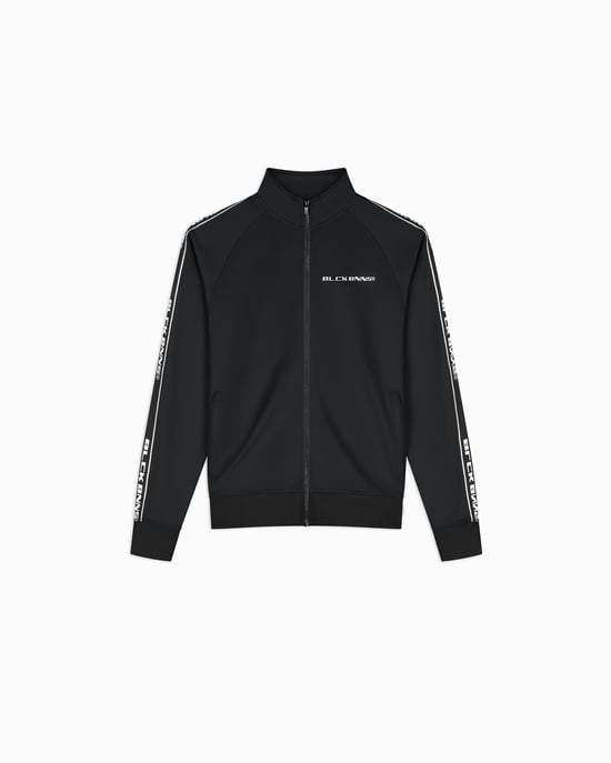 Chaqueta de pista Taped Black Bananas, negra - Image 1