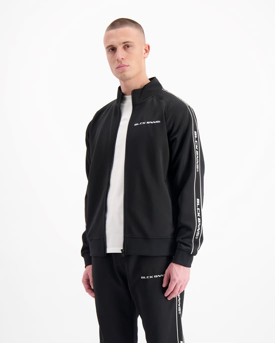 Chaqueta de pista Taped Black Bananas, negra - Image 2