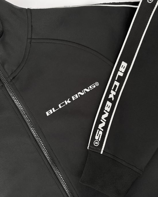 Chaqueta de pista Taped Black Bananas, negra - Image 3