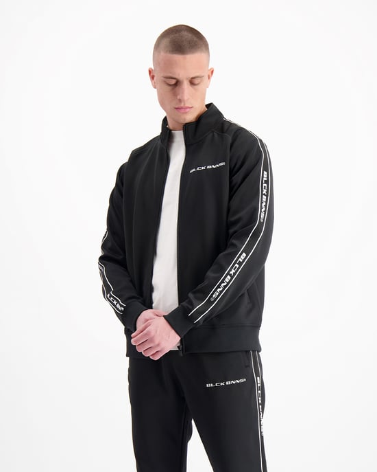 Chaqueta de pista Taped Black Bananas, negra - Image 5