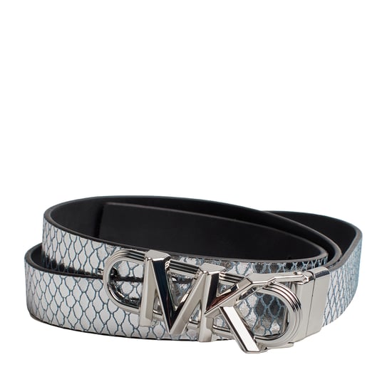 Cinturón Fino Reversible Metalizado de Piel 558992 para Mujer - Image 1