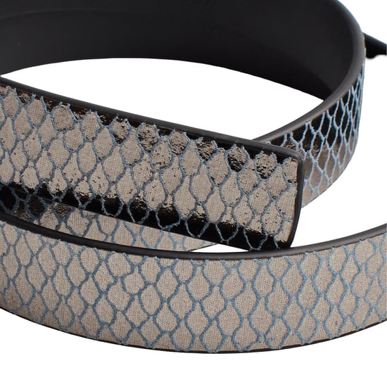 Cinturón Fino de Cuero Metálico Reversible para Mujer 558992 - Image 2