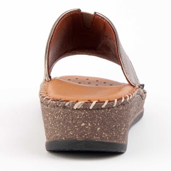 Purapiel Sandalia De Cuña Leida3 Bronce - Image 5