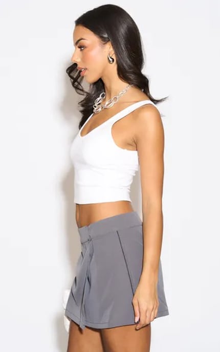 Minifalda gris envolvente - Image 3