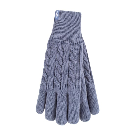 Guantes térmicos de invierno de mujer de punto por cable con forro polar de 2,3 Tog - Image 1