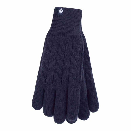 Guantes térmicos de invierno de mujer de punto por cable con forro polar de 2,3 Tog - Image 1
