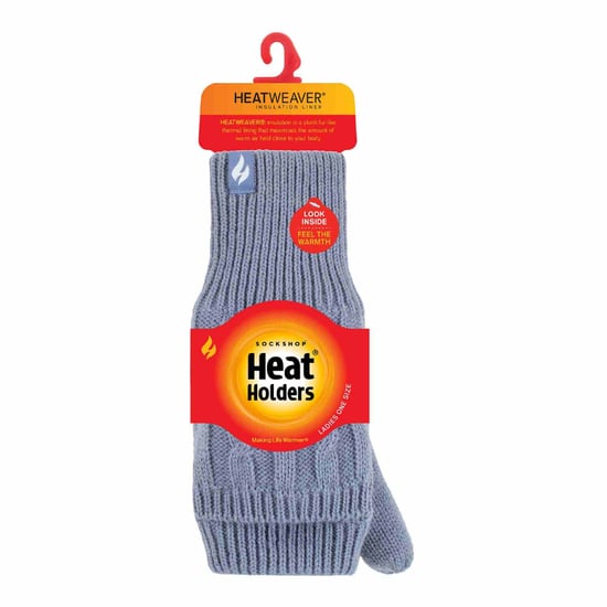 Señoras de punto de cable 2.3 Tog invierno térmico sin dedos Convertidor Guantes - Image 2