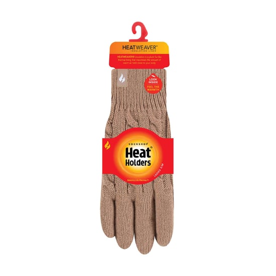 Guantes térmicos de invierno de mujer de punto por cable con forro polar de 2,3 Tog - Image 2