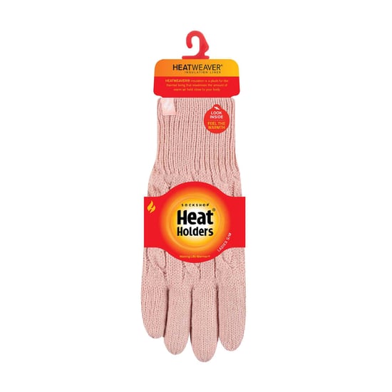 Guantes térmicos de invierno de mujer de punto por cable con forro polar de 2,3 Tog - Image 2