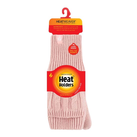 Señoras de punto de cable 2.3 Tog invierno térmico sin dedos Convertidor Guantes - Image 2