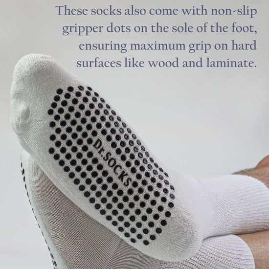 Paquete de 4 calcetines de bambú para diabéticos con puños para hombres y mujeres - Image 3