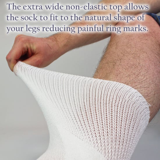 Paquete de 4 calcetines de bambú para diabéticos con puños para hombres y mujeres - Image 4