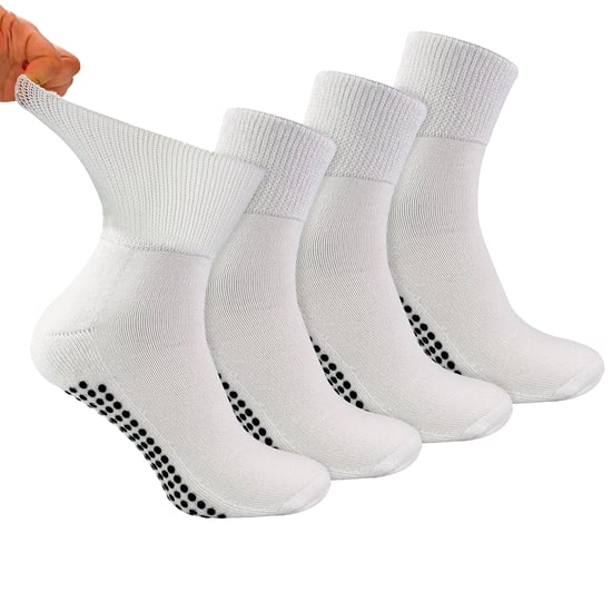Pack de 4 Calcetines Diabéticos Cortos de Bambú con Agarres para Hombre y Mujer - Image 1