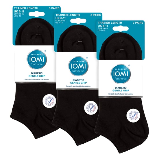9 Pack Calcetines Diabéticos de Entrenamiento para Hombre | Calcetines Tobilleros Extra Anchos No Elásticos - Image 2