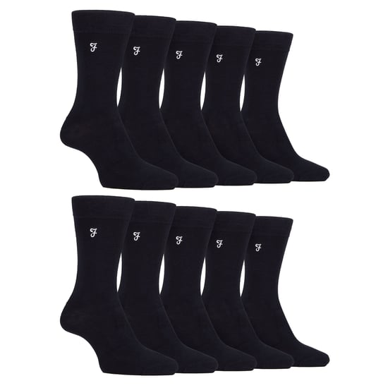 Paquete múltiple de 10 pares de calcetines de bambú brillante para hombre - Image 1