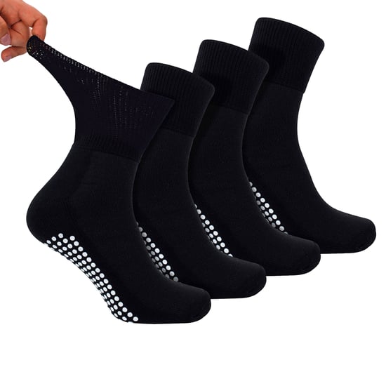 Pack de 4 Calcetines Diabéticos Cortos de Bambú con Agarres para Hombre y Mujer - Image 1