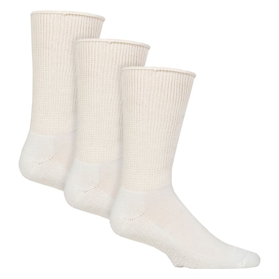 3 Pares Calcetines Diabéticos con Grips | Calcetines Antideslizantes Extra Anchos - Image 1