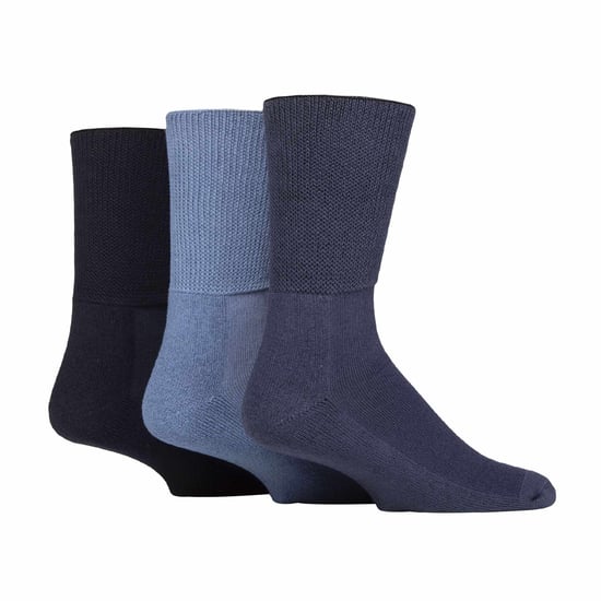 Pack de 3 calcetines diabéticos extra anchos de bambú para piernas hinchadas - Image 1