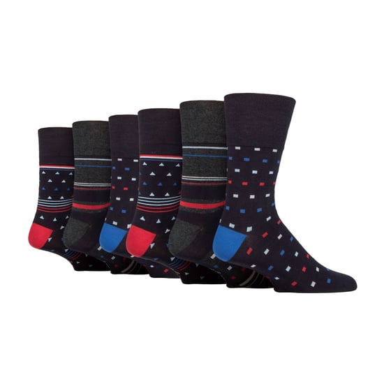 Lote de 6 calcetines de bambú sin elástico para hombre - Image 1