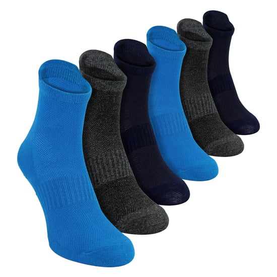 Pack de 6 calcetines antideslizantes de Yoga Pilates para hombre | Calcetines de gimnasia transpirables y acolchados - Image 1