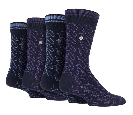 4 Pack Calcetines de Algodón para Hombre | Spirit Calcetines de Punto Cuadrado - Image 1