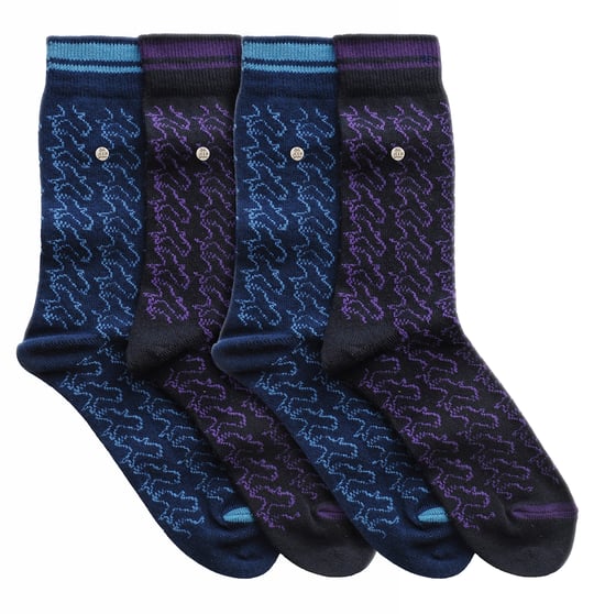 4 Pack Calcetines de Algodón para Hombre | Spirit Calcetines de Punto Cuadrado - Image 3