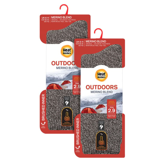 Pack de 2 calcetines térmicos de lana merino para hombre - Image 2