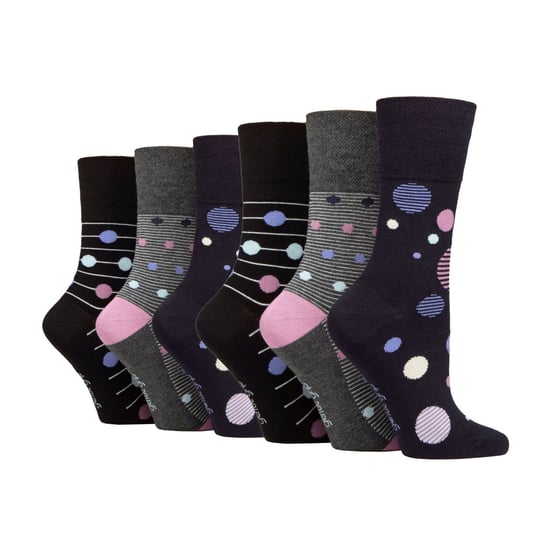 Lote de 6 calcetines de bambú sin elástico para mujer - Image 1