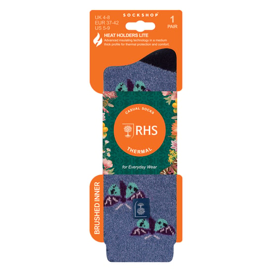 Calcetines térmicos para mujer | Calcetines finos de vellón con estampado floral - Image 2