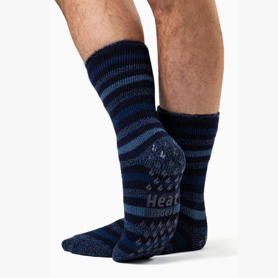 Calcetines térmicos para hombre con patrón de torsión y forro de felpa - Image 5