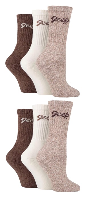 Pack de 6 Calcetines para botas de montaña de mujer | Calcetines de algodón para el aire libre - Image 3