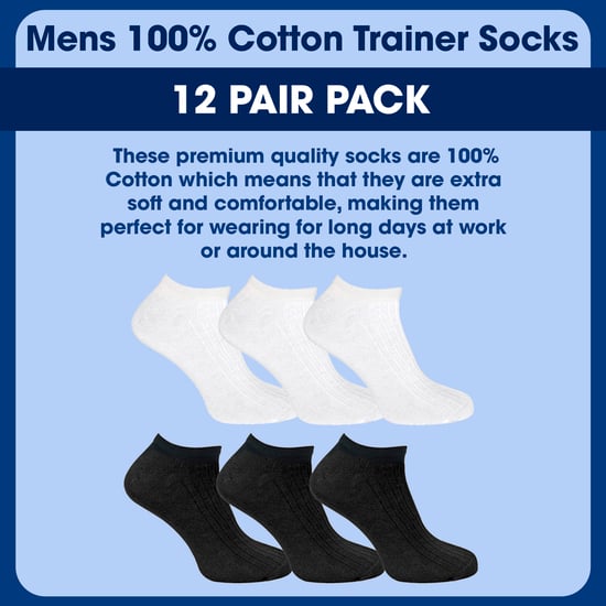 Lote de 12 calcetines 100% algodón para hombre - Image 3