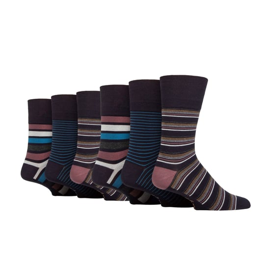 Lote de 6 calcetines de bambú sin elástico para hombre - Image 1