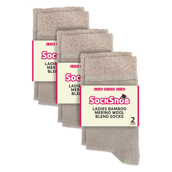 Pack de 6 calcetines de bambú y lana merina para mujer - Image 2