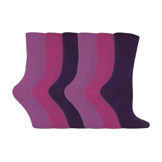 Lote de 6 Calcetines de algodón no elástico para mujer con puntera sin costuras - Image 1