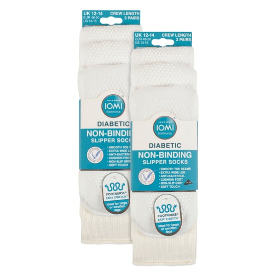 Paquete de 6 Calcetines Diabéticos para Cama con Agarres | Calcetines Antideslizantes Extra Anchos para Zapatillas - Image 2