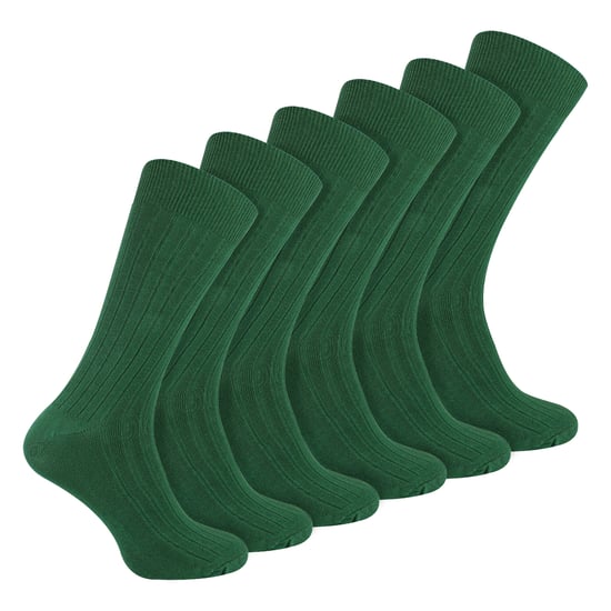 Calcetines de algodón de colores lisos de punto elástico para hombre - Image 2