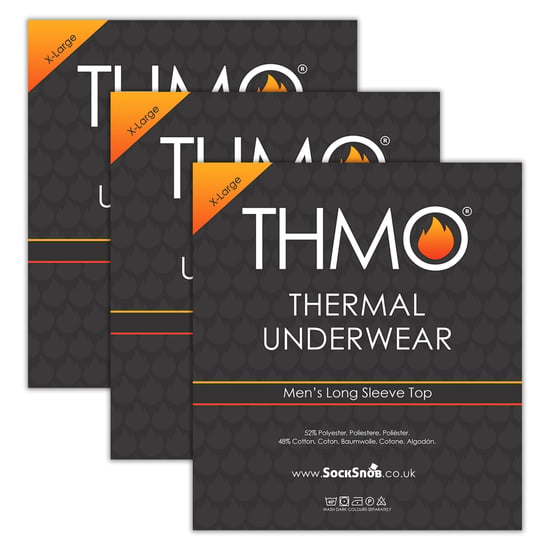 3 Pack Mens Thermal Underwear Top | Winter Base Layer Long Sleeve Top - Image 2