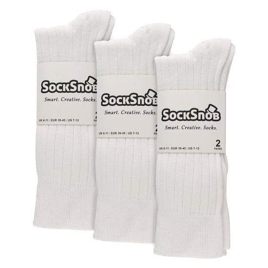 Calcetines de algodón de colores lisos de punto elástico para hombre - Image 2