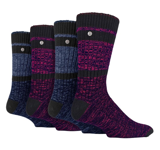 4 Pack Calcetines de Algodón para Hombre | Spirit Calcetines de Punto Cuadrado - Image 1