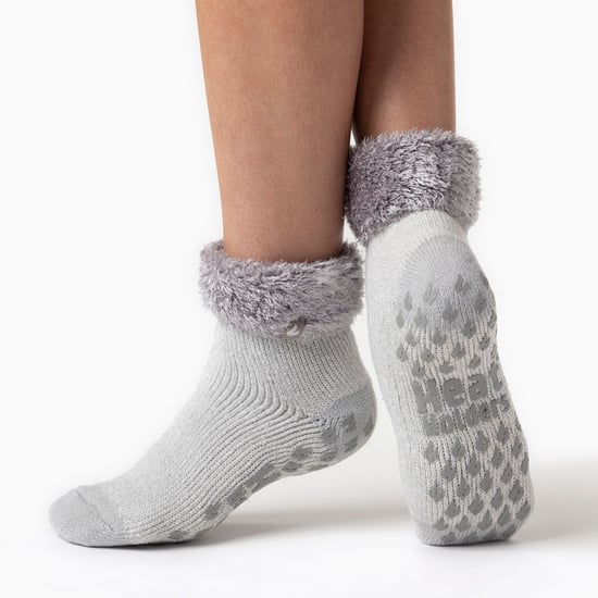 Calcetines Térmicos Antideslizantes de Corte Bajo con Agarres para Mujer - Image 3