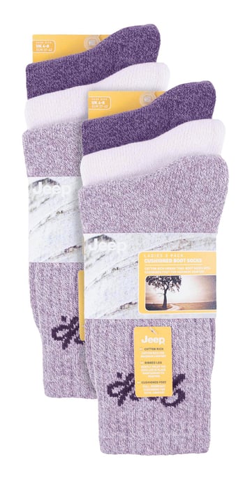 Pack de 6 Calcetines para botas de montaña de mujer | Calcetines de algodón para el aire libre - Image 2