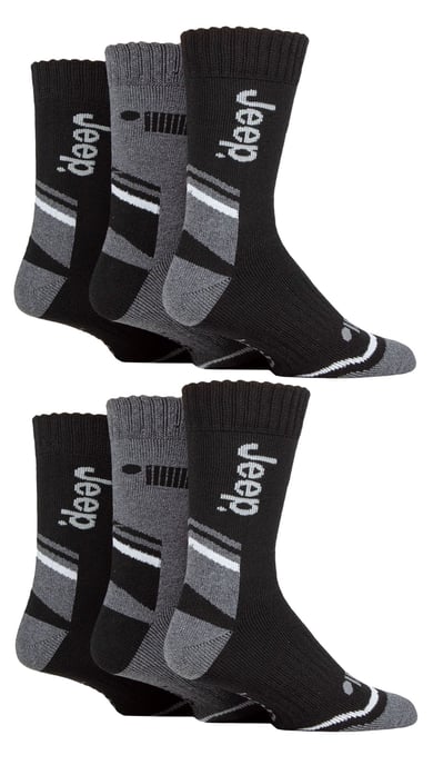 Mens 6 Pack Calcetines Bota Caminata | Poliéster Calcetines Outdoor para Senderismo - Image 3