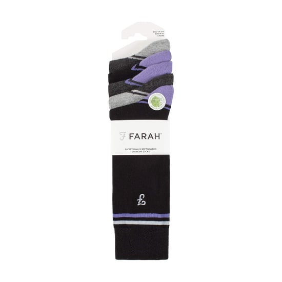 Lote de 5 calcetines de bambú con rayas brillantes para hombre - Image 2